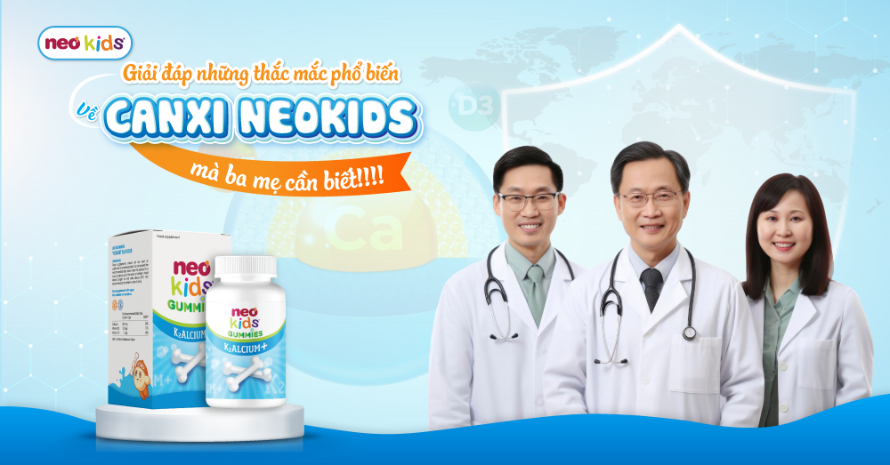 Hỏi nhanh – Đáp gọn: Giải đáp những thắc mắc phổ biến về Canxi NeoKids mà ba mẹ cần biết!