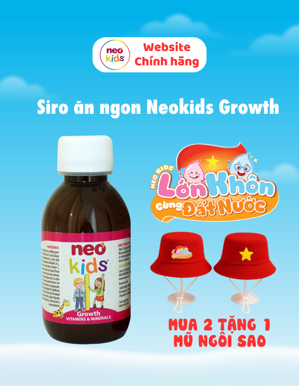 TPBVSK Neo Kids Growth - Hỗ trợ bé ăn ngon tăng hấp thu - MS: 2