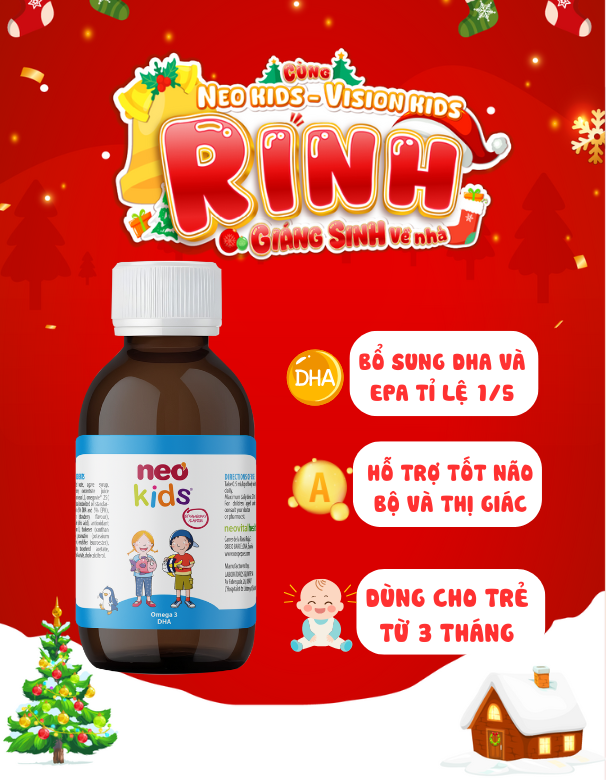TPBVSK Bộ đôi sáng mắt Neo Kids Omega 3 DHA & Oralux - MS: 2