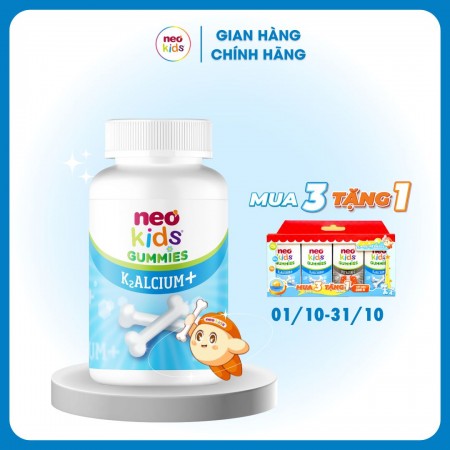 Gummies Canxi Neo Kids - Canxi cho bé vị sữa chua - MS: 1