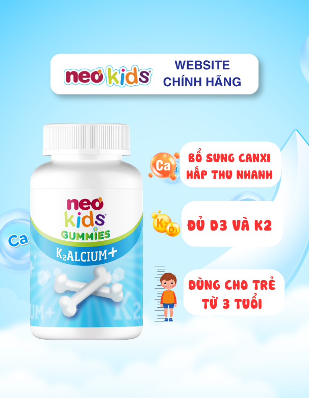 TPBVSK Gummies Canxi Neo Kids - Canxi cho bé vị sữa chua - MS: 2