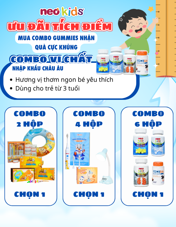 TPBVSK Gummies Canxi Neo Kids - Canxi cho bé vị sữa chua - MS: 3