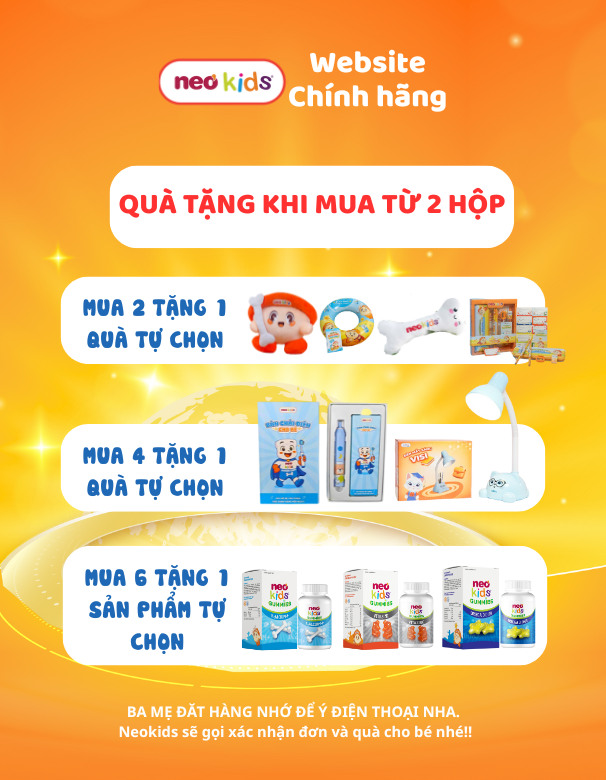 TPBVSK Gummies neokid Omega DHA - Bổ sung DHA cho bé thông minh, ghi nhớ tốt - MS: 3