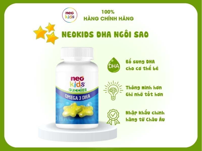 Bộ 3 Gummies Neokids - Trọn bộ dưỡng chất chuẩn châu Âu cho bé phát triển - MS: 5