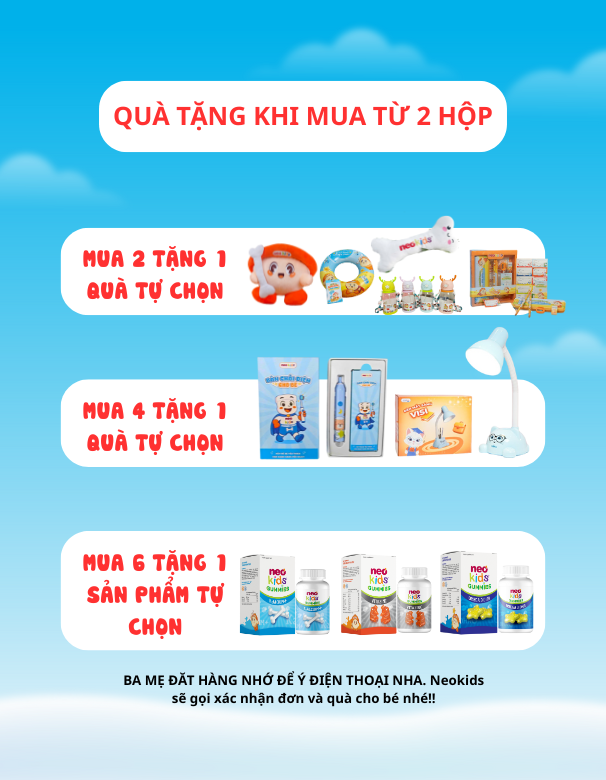 TPBVSK Gummies Neokids - Trọn bộ dưỡng chất chuẩn châu Âu cho bé phát triển - MS: 2