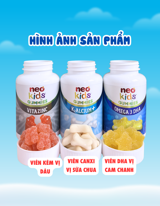 TPBVSK Gummies Neokids - Trọn bộ dưỡng chất chuẩn châu Âu cho bé phát triển - MS: 8